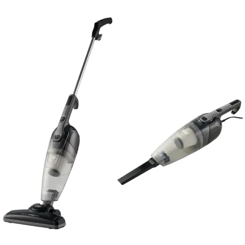 Aspirador vertical com bocal preto e coletor transparente grande