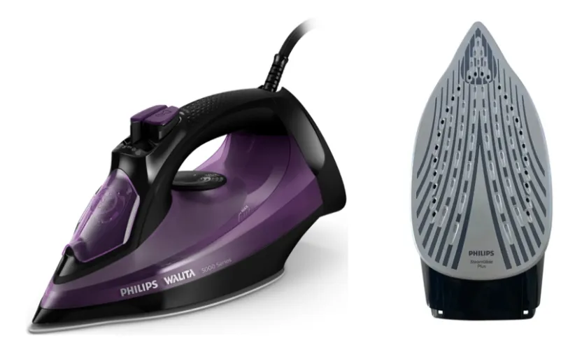 Ferro estreito e alta com corpo lilás e preto