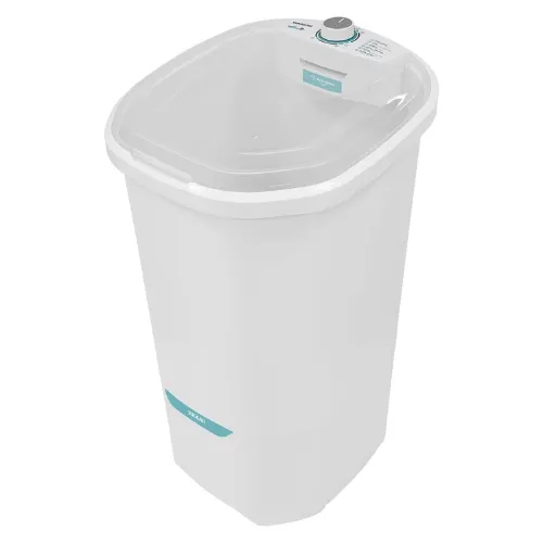 Tanquinho todo branco com tampa transparente