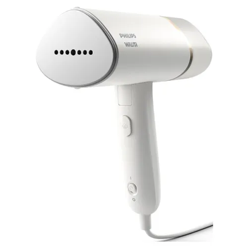 Máquina de vapor branca grande em forma de martelo