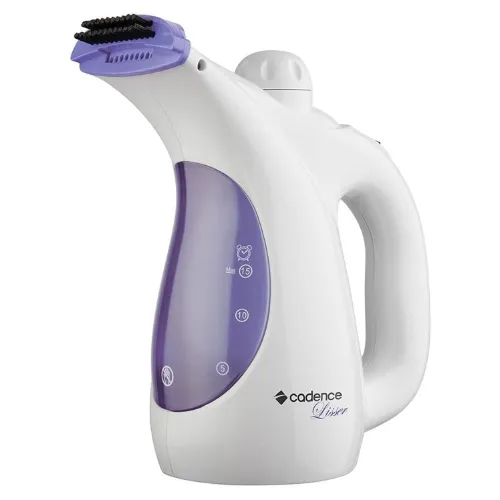 Vaporizador branco e lilás pequeno com saída de vapor estreita